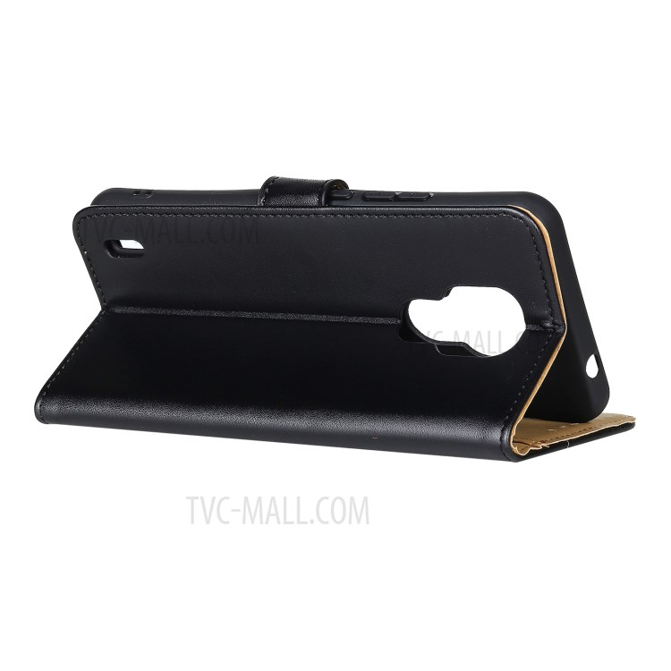 Wallet Stand Flip Leather Phone Protective Case for Motorola Moto E7 - Black-4