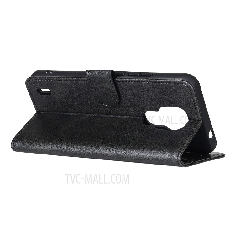 TPU + PU Leather Phone Cover with Card Slots and Cash Pocket for Motorola Moto E7 - Black-4