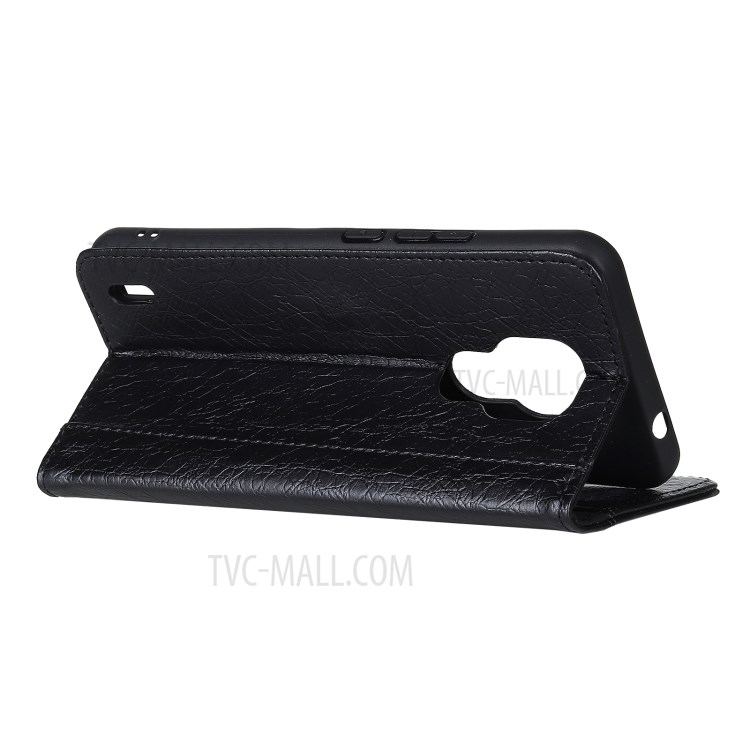 Rhino Surface Wallet Stand PU Leather Protective Shell for Motorola Moto E7 - Black-4