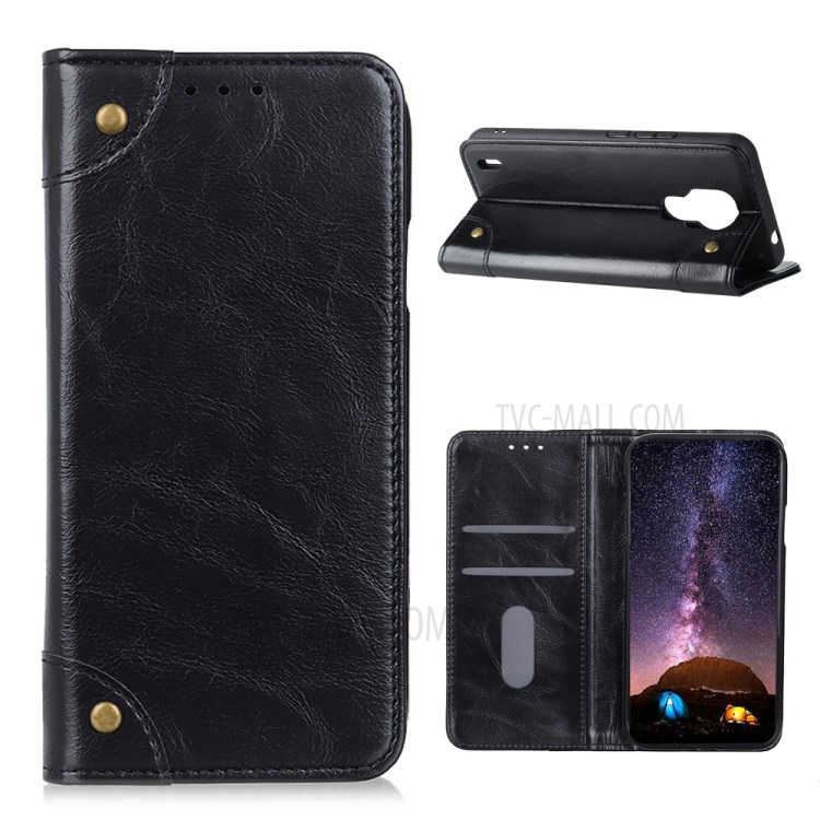 Phone Shell Auto-absorbed Wallet TPU + PU Leather Case for Motorola Moto E7 - Black-1