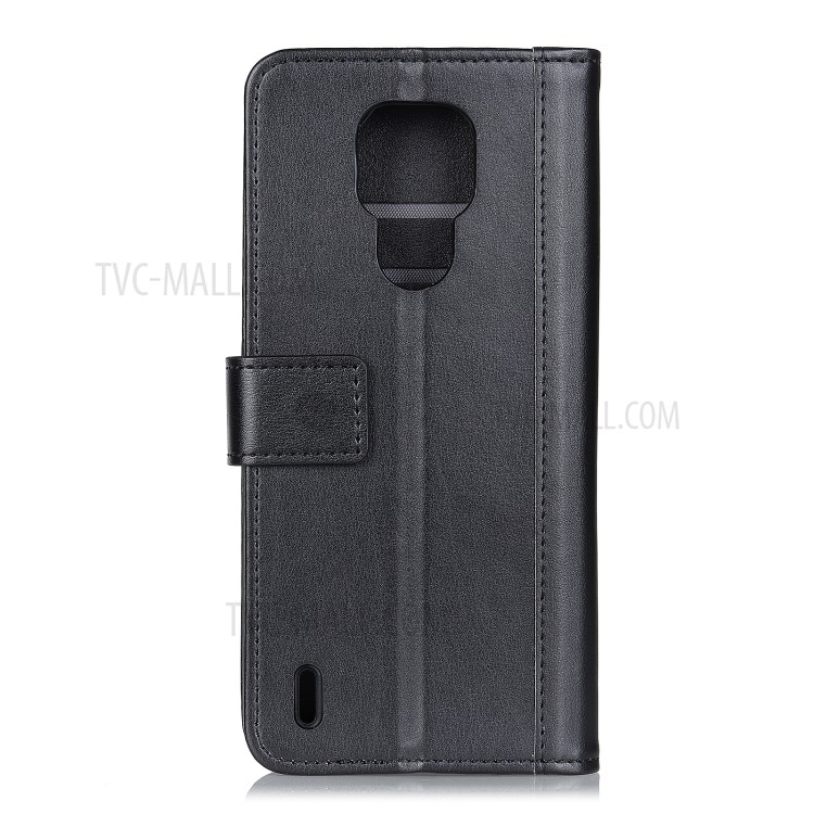 Wallet Stand Leather Phone Protective Case for Motorola Moto E7 - Black-3