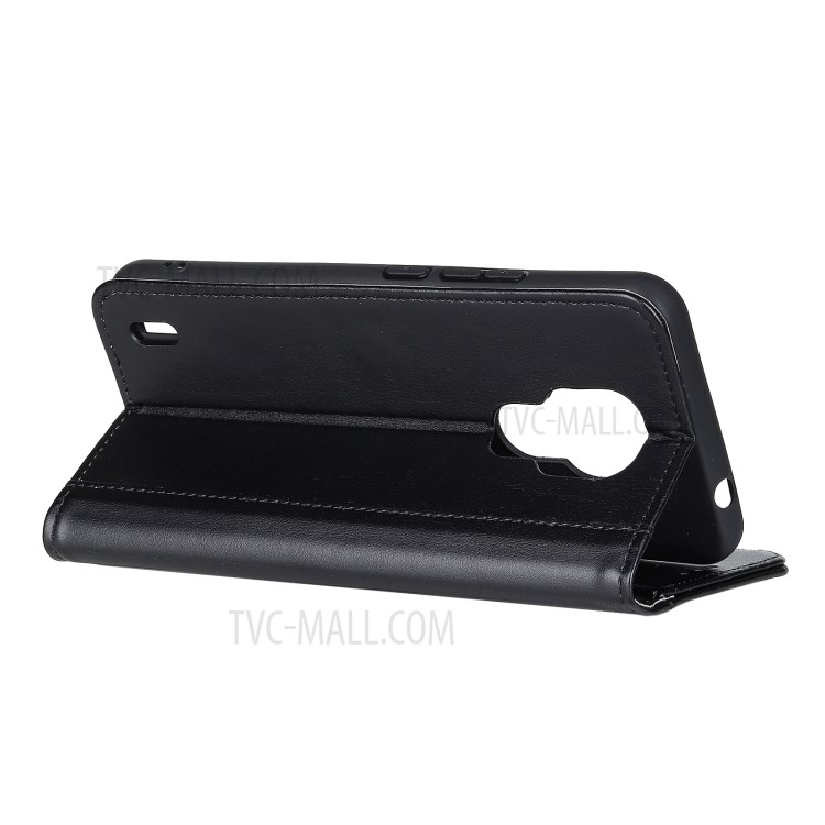 Wallet Stand Leather Phone Protective Case for Motorola Moto E7 - Black-4