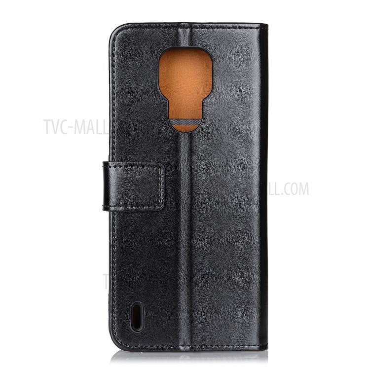 Stand Wallet Leather Phone Shell for Motorola Moto E7 - Black-3