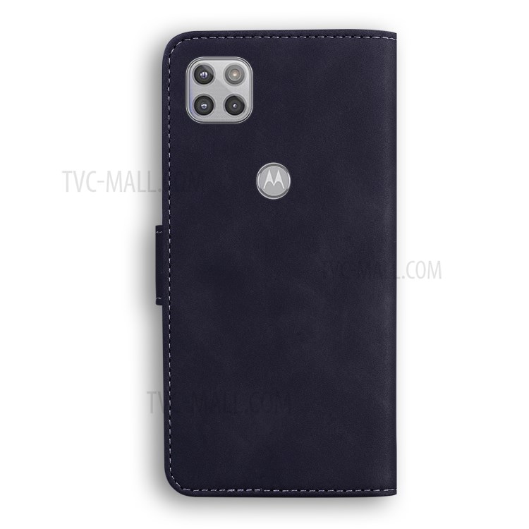 Plain Wallet Stand Design Leather Phone Case for Motorola Moto G 5G - Black-2