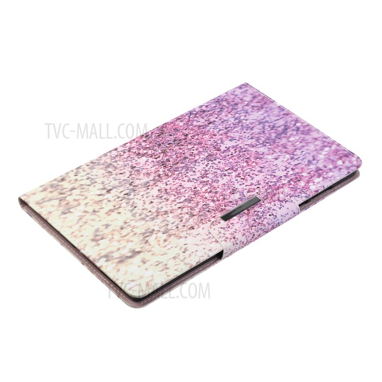 Automatic Sleep/Wake Function Leather Wallet Stand Pattern Printing Protective Case for Lenovo Tab M10 HD Gen 2 X306X - Pink and Yellow Gradient Sequins-4