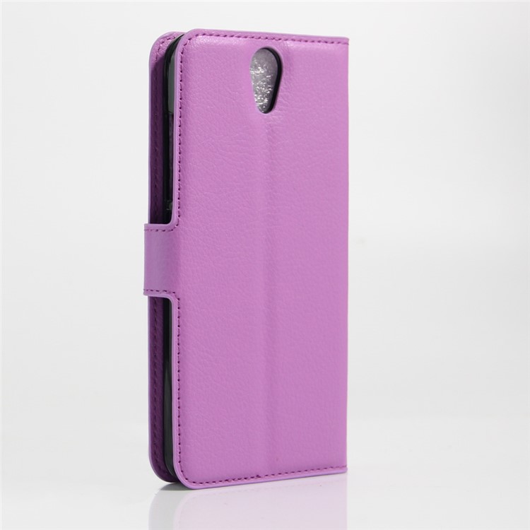 Lychee Leather Stand Case for Lenovo Vibe S1 Lite - Purple-3