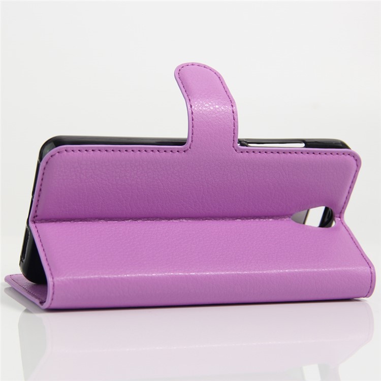 Lychee Leather Stand Case for Lenovo Vibe S1 Lite - Purple-6
