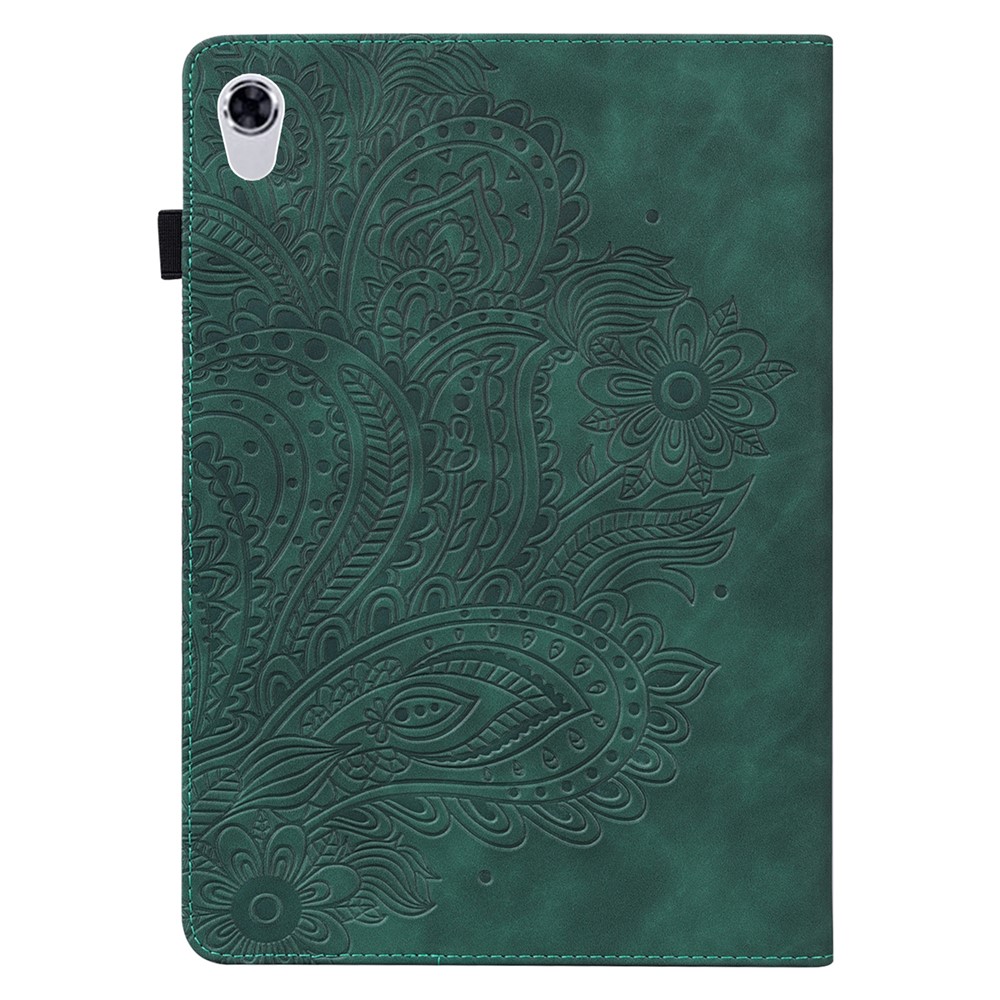 Modèle De Fleurs Imprimées Portefeuille En Cuir Stand Tablet Shell De Protection Pour Lenovo Tab M10 HD Gen 2 - Vert-10