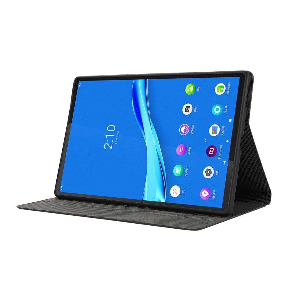 Caso De Protección De Cuero TPU + PU Con Soporte Para Lenovo Tab M10 Plus - Negro-4
