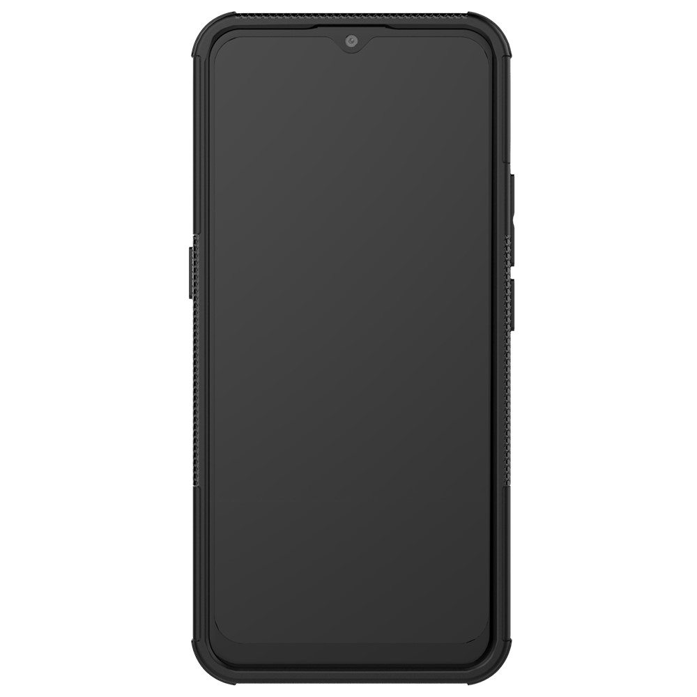 Foldable Kickstand for Motorola Moto E7 Cool Tyre PC + TPU Hybrid Shell Case - Black-3