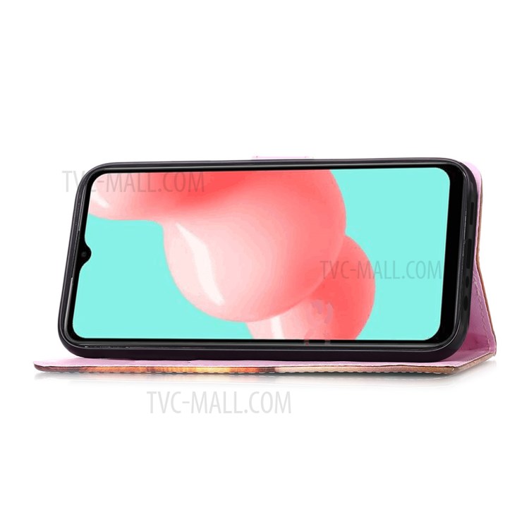 Pattern Printing Leather Wallet Stand Case for Motorola Moto E7 - Dog Kiss-4