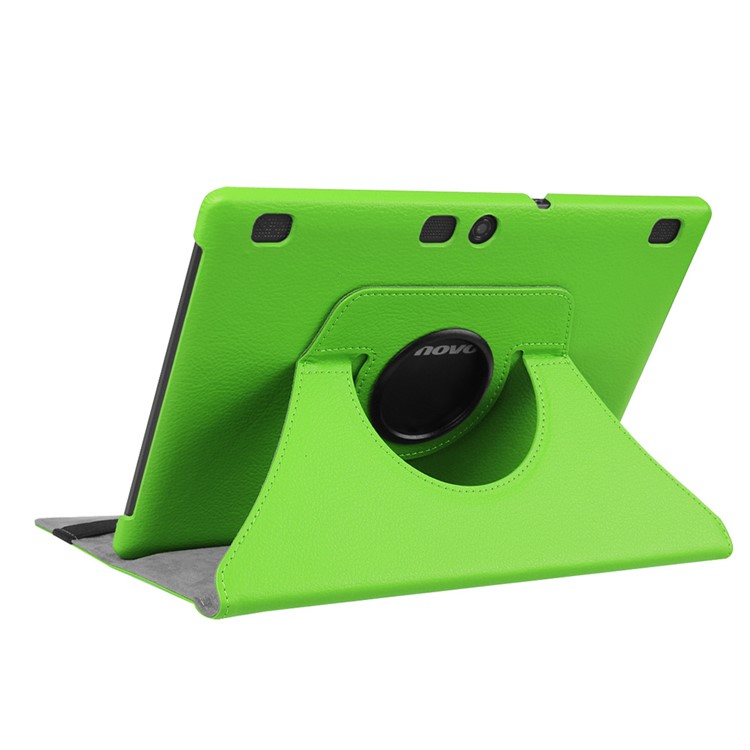 Litchi Leather Protective Case for Lenovo Tab3 10 with Rotary Stand - Green-5