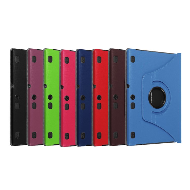 Litchi Leather Protective Case for Lenovo Tab3 10 with Rotary Stand - Green-8
