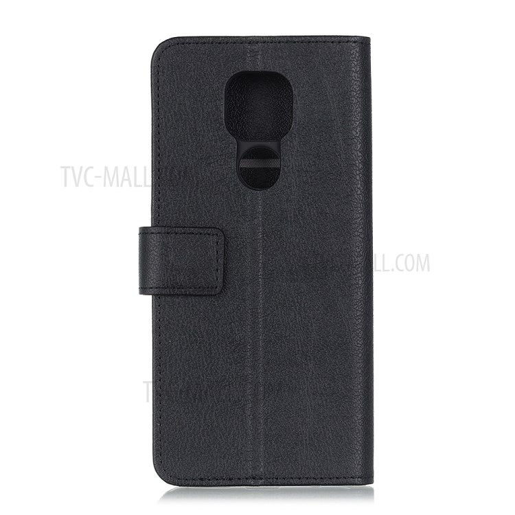 PU Leather + TPU Wallet Stand Design Protective Shell for Motorola Moto G Play (2021) - Black-2