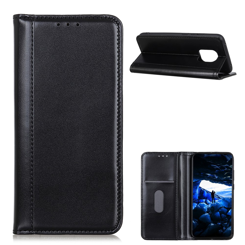 Auto Absorption Leather Wallet Stand Design Phone Case for Motorola Moto G Power (2021) - Black-1