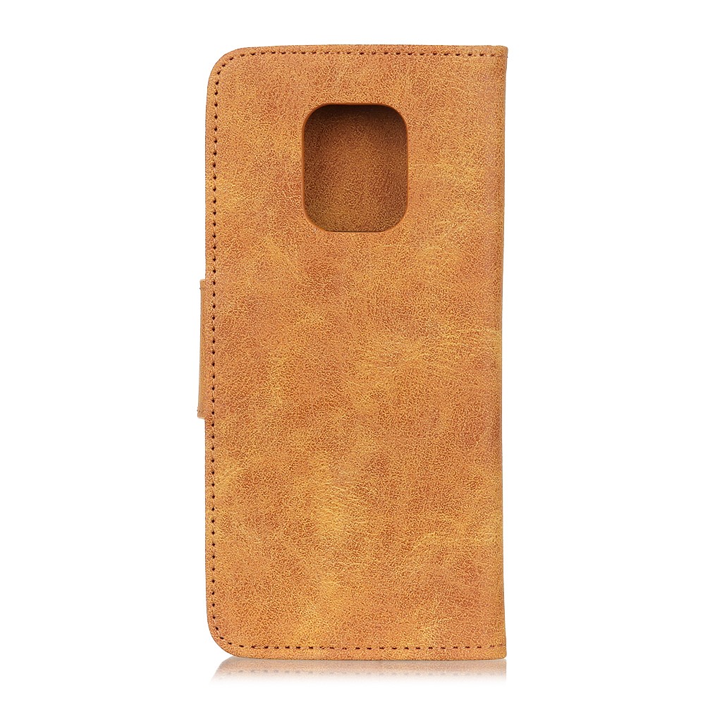 Vintage Split Leather Wallet Stand Case Cover for Motorola Moto G Power (2021) - Brown-10