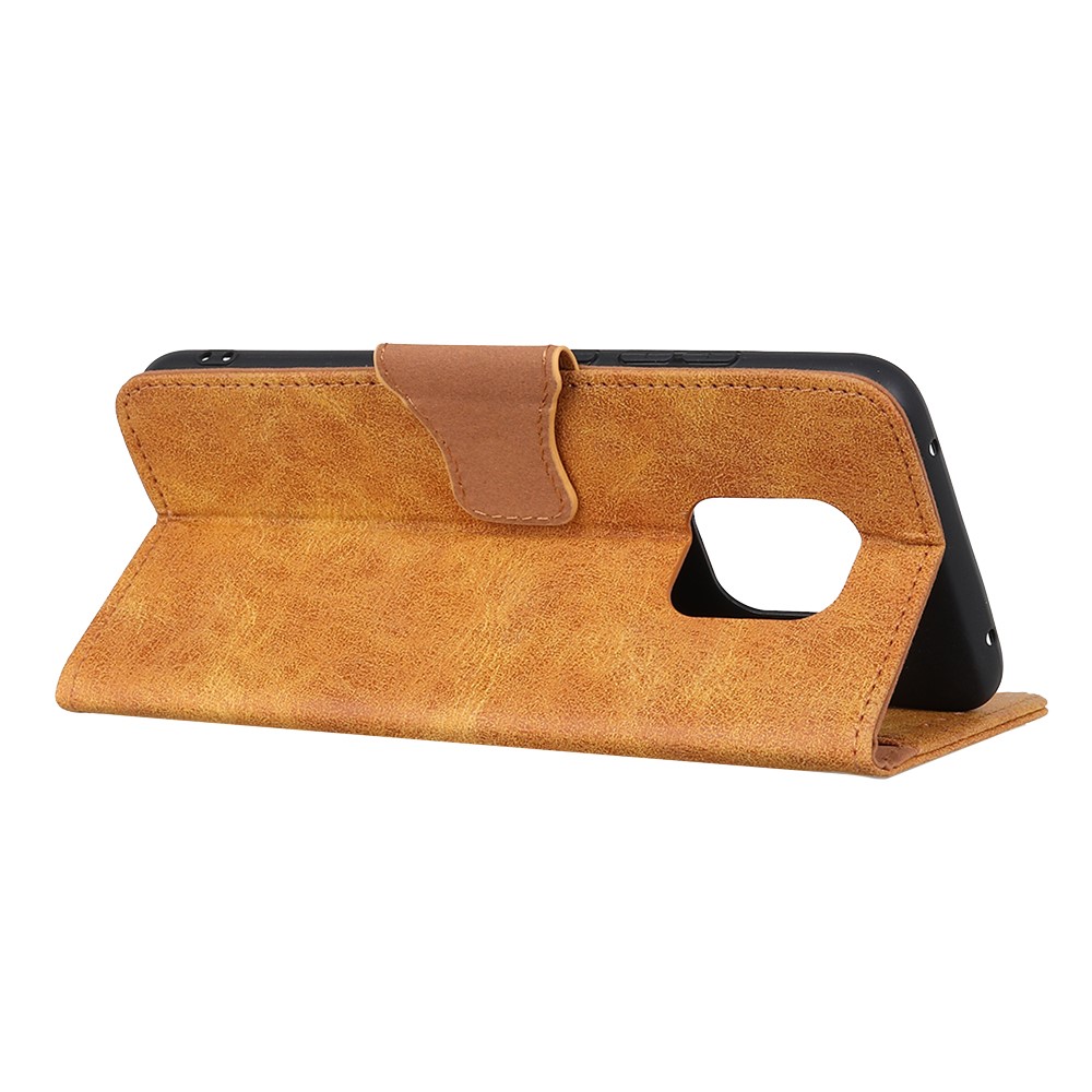 Vintage Split Leather Wallet Stand Case Cover for Motorola Moto G Power (2021) - Brown-11