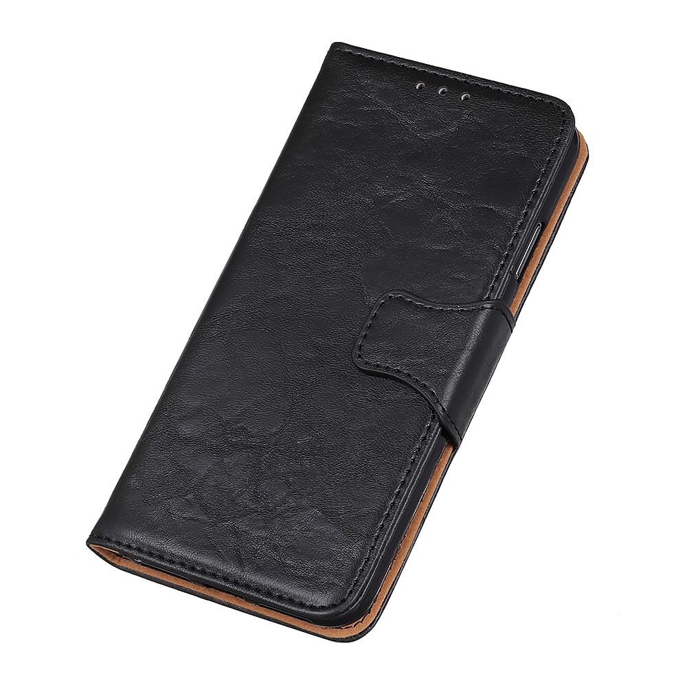Crazy Horse Texture Leather Cool Design Wallet Stand Phone Case for Motorola Moto G Power (2021) - Black-10