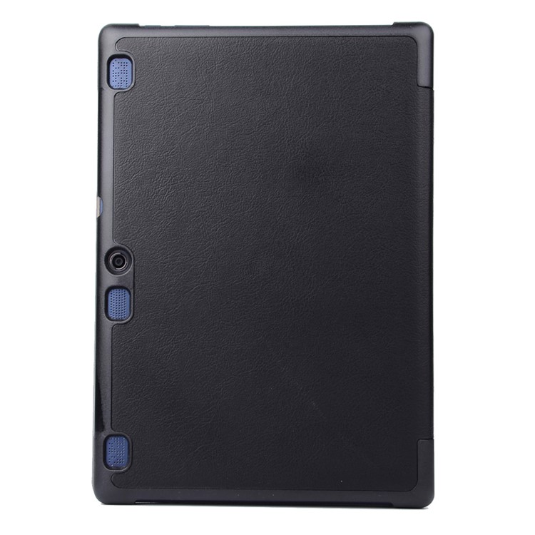 Tri-fold Stand Leather Tablet Case for Lenovo Tab3 10 - Black-2