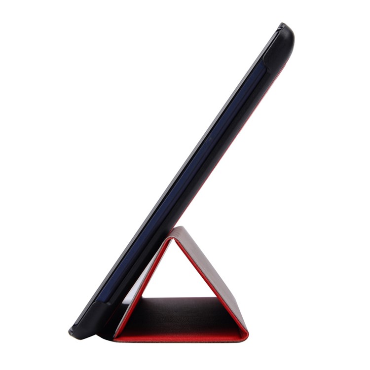 Tri-fold Stand Leather Tablet Shell for Lenovo Tab3 10 - Red-4