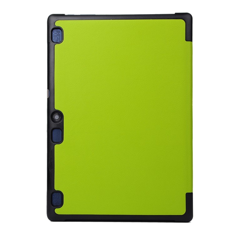 Tri-fold Stand Faux Leather Tablet Cover for Lenovo Tab3 10 - Green-2