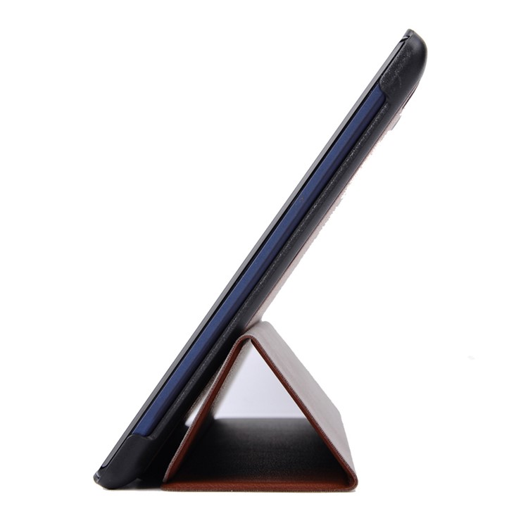 Tri-fold Stand Protective Leather Shell Case for Lenovo Tab3 10 - Brown-4