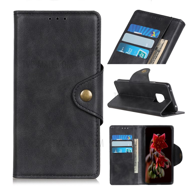 Wallet PU Leather Stand Case for Motorola Moto G Power (2021) - Black-1