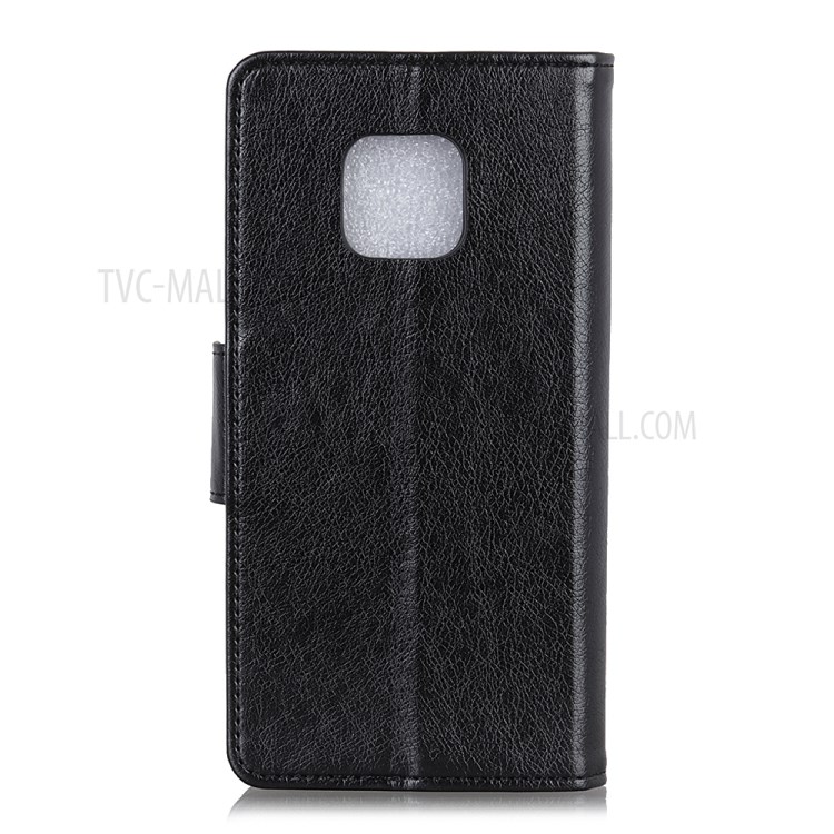 Nappa Texture Split Leather Wallet Cell Phone Case for Motorola Moto G Power (2021) - Black-10