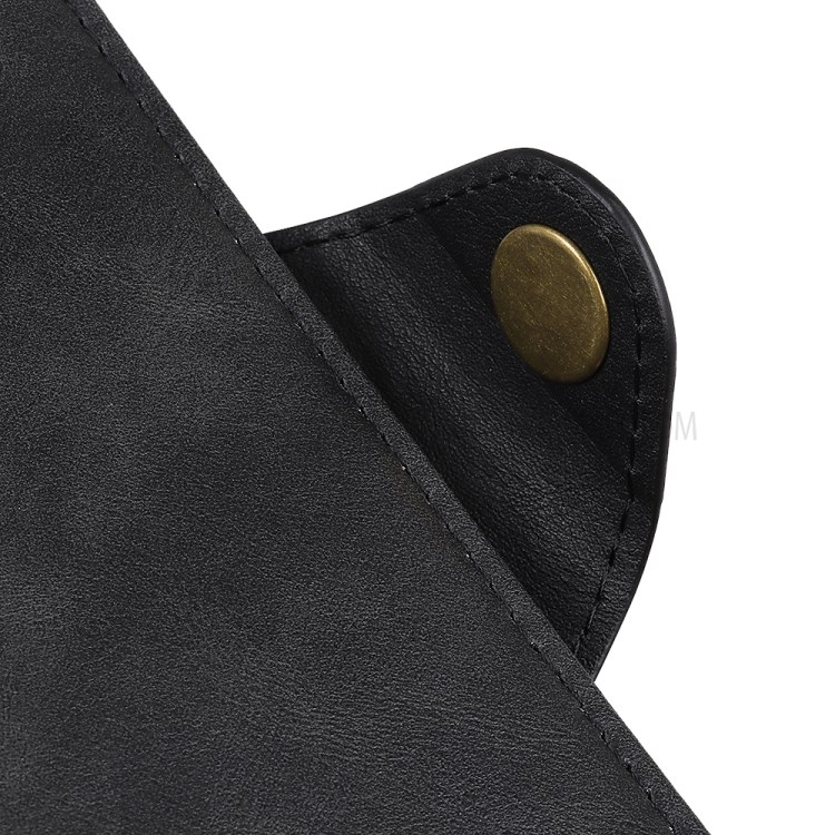 Wallet Stand Leather Flip Cell Phone Case for Motorola Moto G Stylus (2021) - Black-9