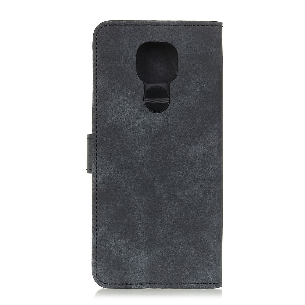 KHAZNEH Wallet Design Retro Style PU Leather Case for Motorola Moto G Play (2021) Shell - Black-2