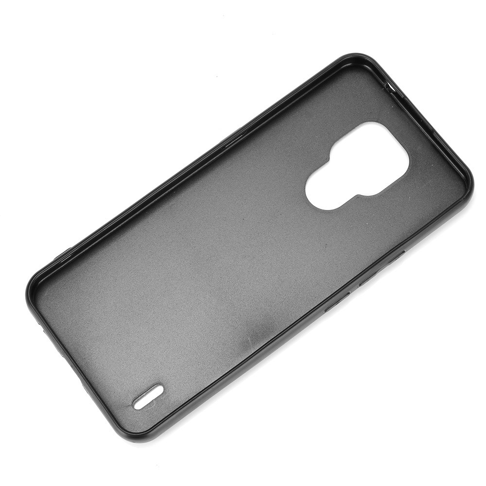 Lightweight PU Leather Coated PC + TPU Hybrid Mobile Phone Case for Motorola Moto E7 - Black-6