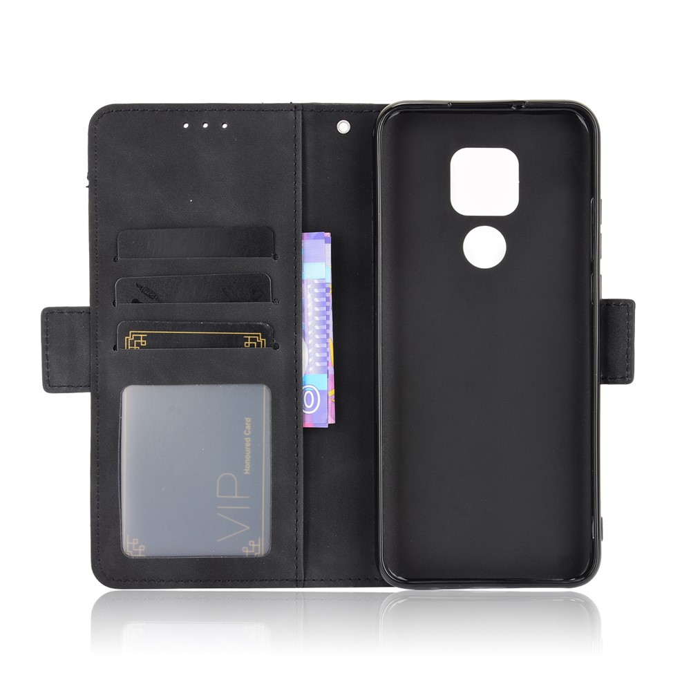 Wallet Stand Design Multiple Card Slots Leather Phone Protective Cover Case for Motorola Moto G Play (2021) - Black-5