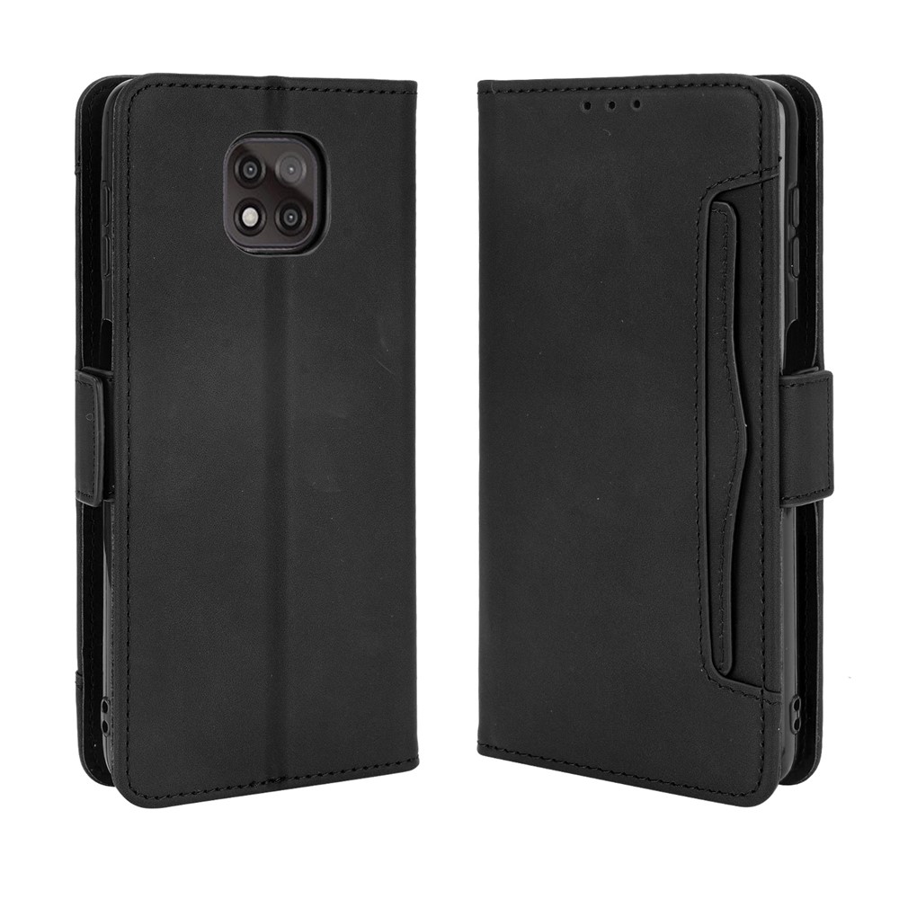 Multiple Card Slots Design Leather Wallet Phone Stand Protective Cover Case for Motorola Moto G Power (2021) - Black-2