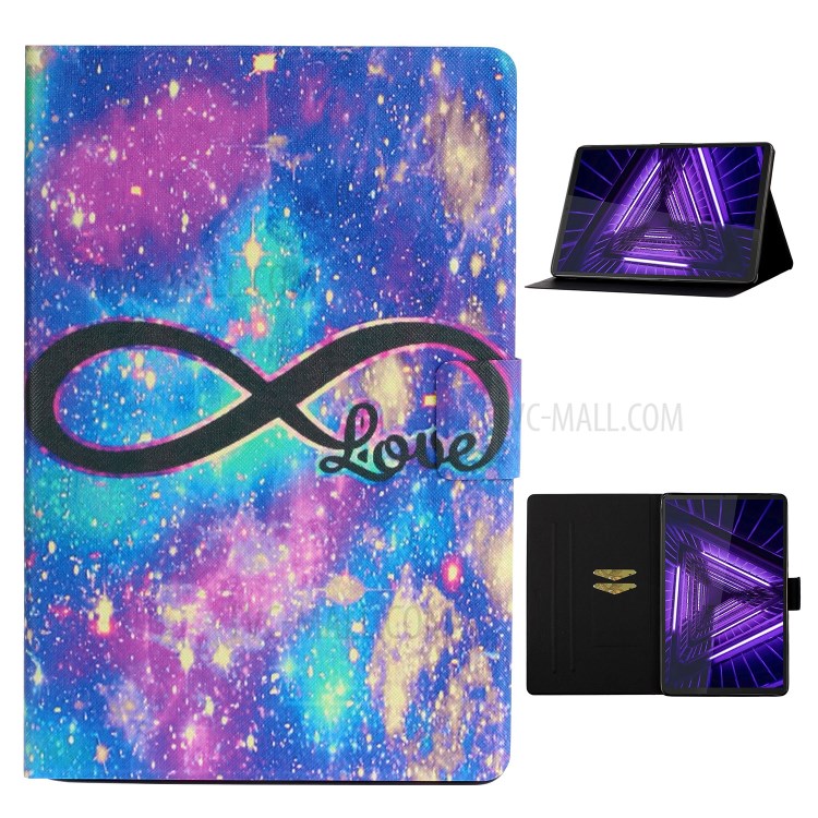 Pattern Printing Card Holder Leather Tablet Casing for Lenovo Tab M10 HD Gen 2 - Love-1