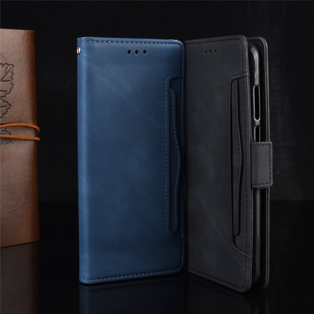 Leather Phone Wallet Design Stand Feature Protective Cover Case with Multiple Card Slots for Motorola Moto G Stylus (2021) - Black-13
