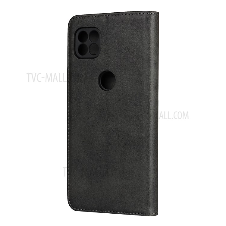 Auto-absorbed Wallet Leather Stand Case for Motorola Moto G 5G - Black-3