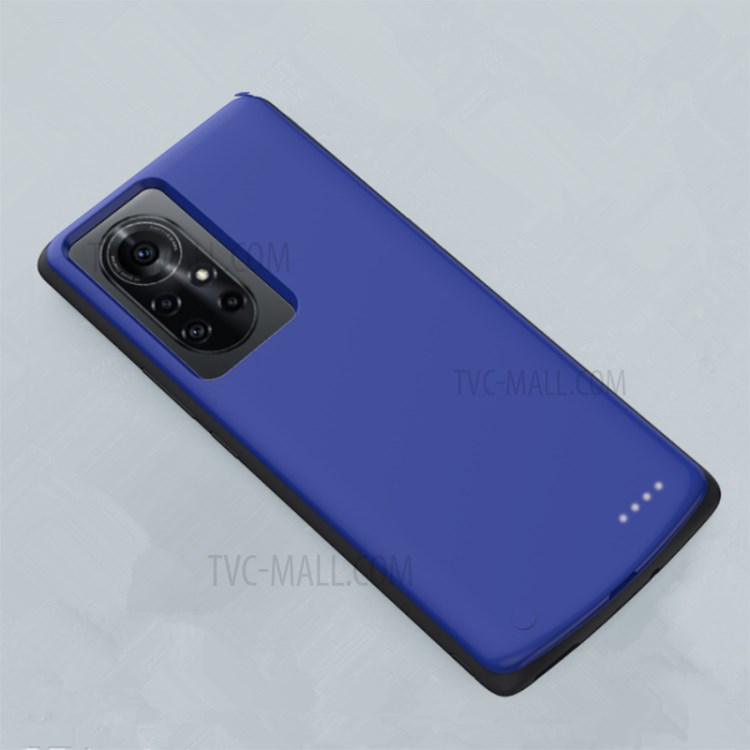 6800mAh Rechargeable Extended Battery Charging Case with Ring Kickstand for Huawei nova 8 5G - Blue-2