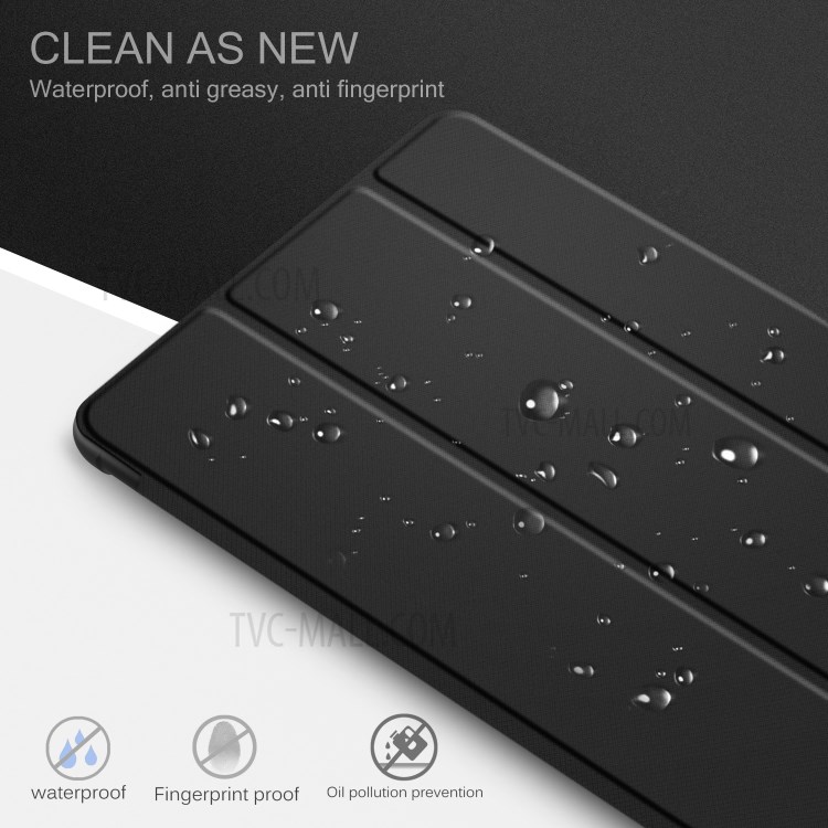 Tri-fold Stand PU Leather Tablet Smart Protective Case for Lenovo Tab M10 HD Gen 2 10.1-inch - Black-3