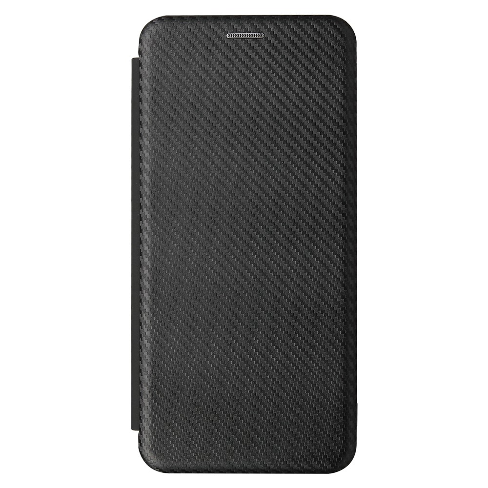 Auto-absorbed Stand Cover for Motorola Moto G Play (2021) Carbon Fiber Texture Leather Case - Black-2