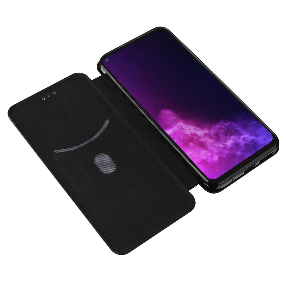 Auto-absorbed Stand Cover for Motorola Moto G Play (2021) Carbon Fiber Texture Leather Case - Black-7