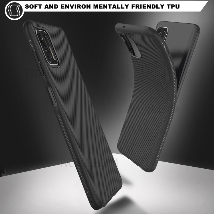 Jazz Series Twill Texture Flexible Super Slim Thicken TPU Case for Motorola Moto G Stylus (2021) - Black-4