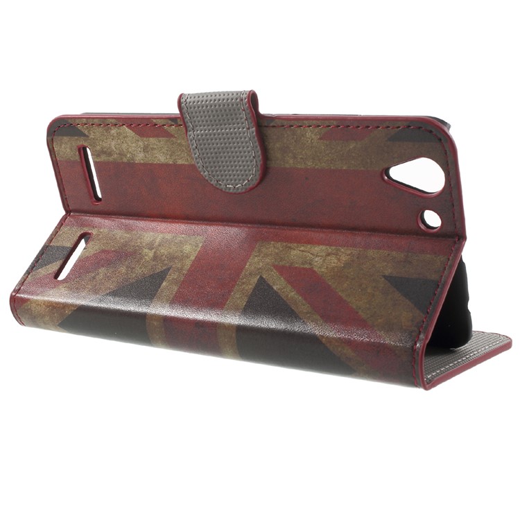 Wallet Leather Stand Case Cover for Lenovo Vibe K5 Plus / Vibe K5 - Vintage UK Flag-3