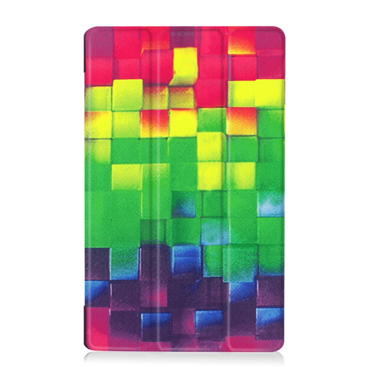 Tri-fold Stand Leather Flip Case for Lenovo Tab3 8 - 3D Effect Checks-2