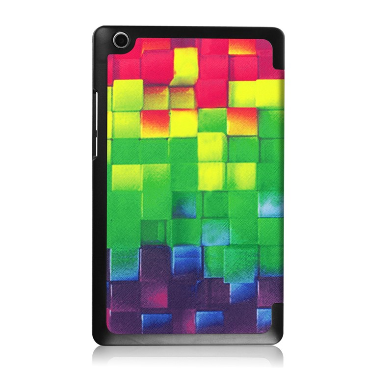 Tri-fold Stand Leather Flip Case for Lenovo Tab3 8 - 3D Effect Checks-3