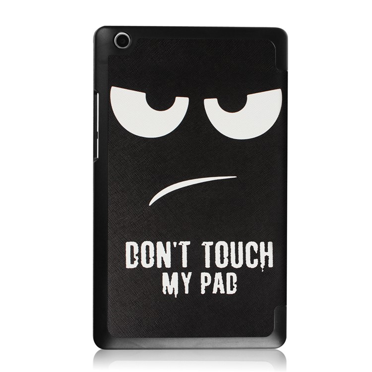 Tri-fold Stand Flip Leather Case for Lenovo Tab3 8 - Angry Face-3