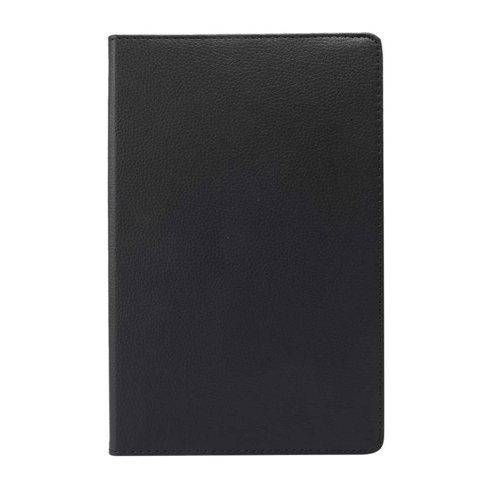 Diseño de Soporte Giratorio de 360 ​​° Litchi Texture Cuero Case Para Lenovo Tab M10 Plus - Negro