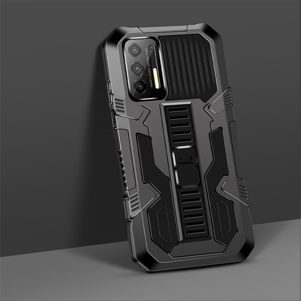 Vanguard Anti-Drop Four Corner Airbag Hybrid Mobile Case with Hidden Kickstand for Motorola Moto G Stylus (2021) - Black-7