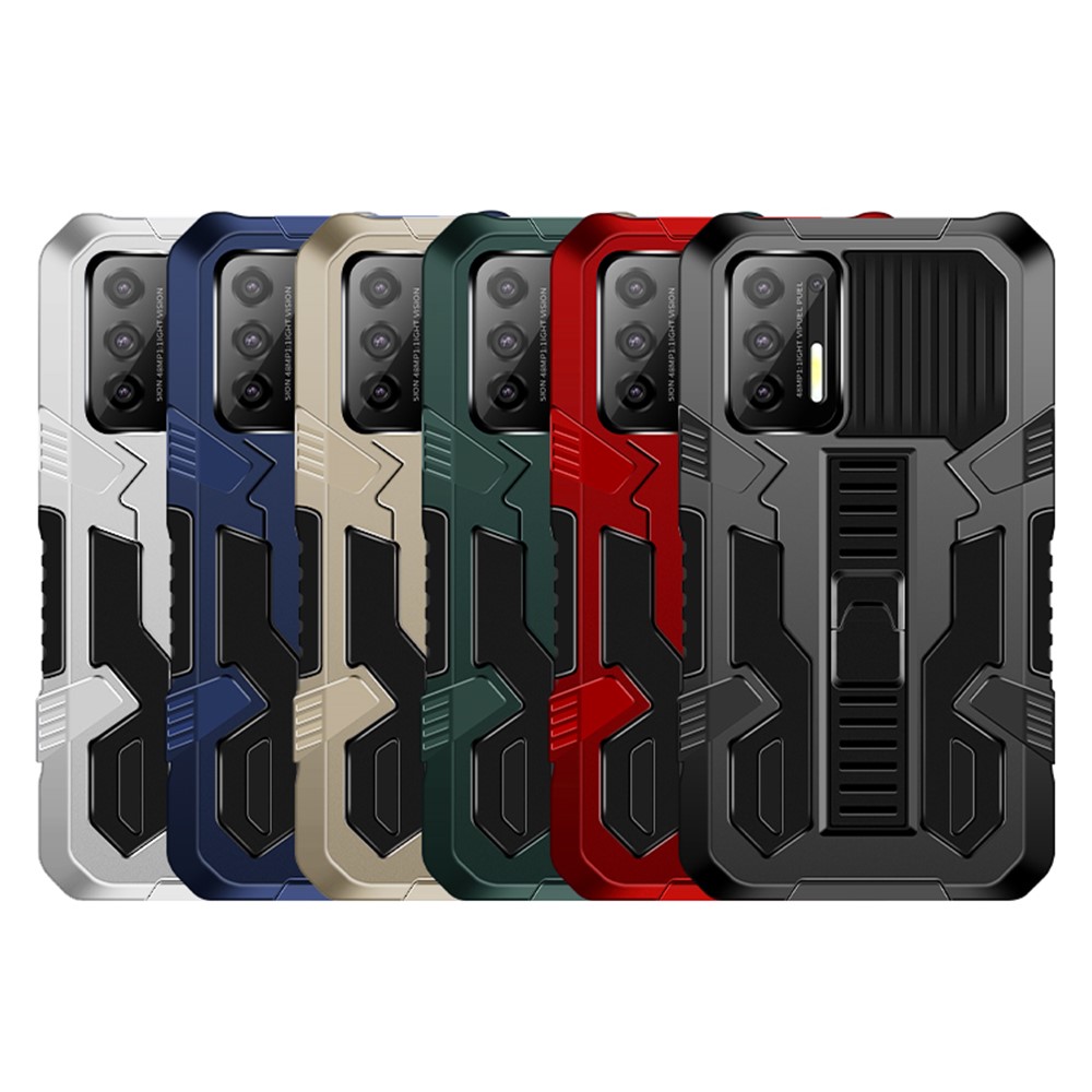 Vanguard Anti-Drop Four Corner Airbag Hybrid Mobile Case with Hidden Kickstand for Motorola Moto G Stylus (2021) - Black-8