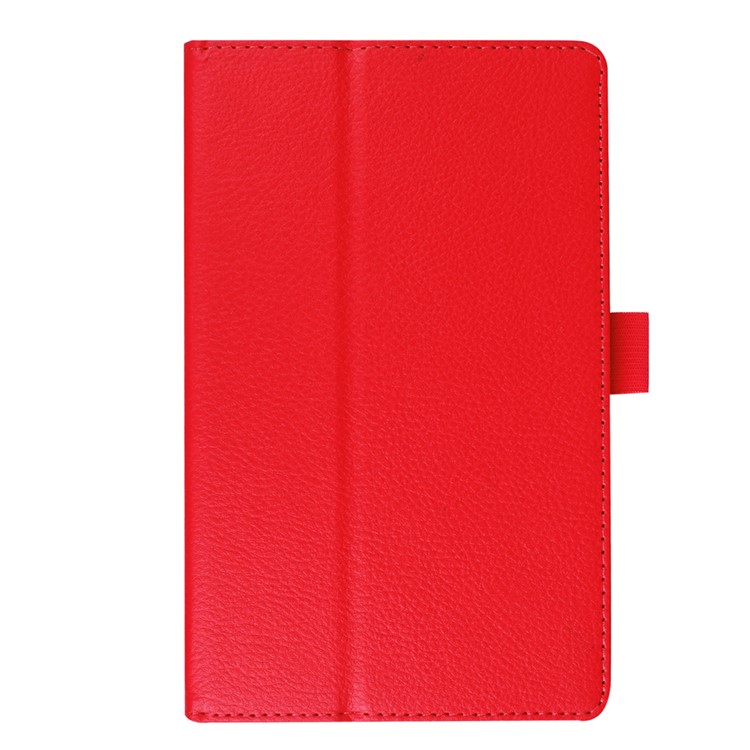 Litchi Texture Stand Leather Cover for Lenovo Tab3 7 - Red-2