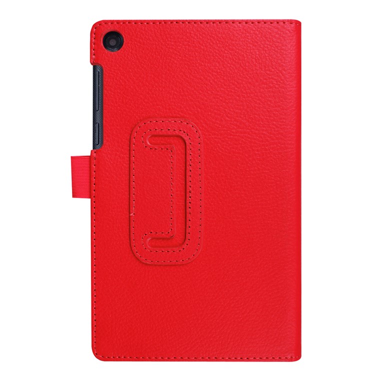 Litchi Texture Stand Leather Cover for Lenovo Tab3 7 - Red-3